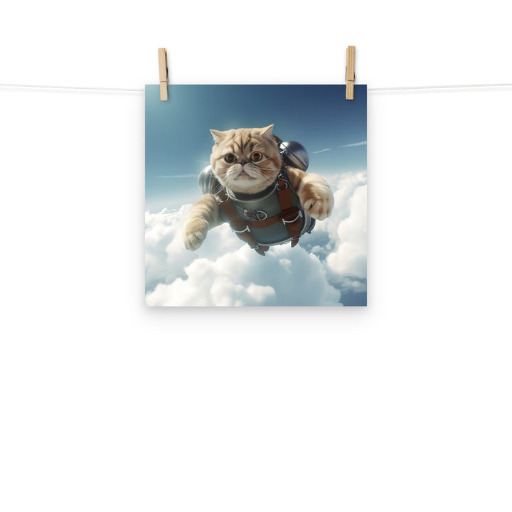 Exotic Shorthair Pilot Photo paper poster - PosterfyAI.com