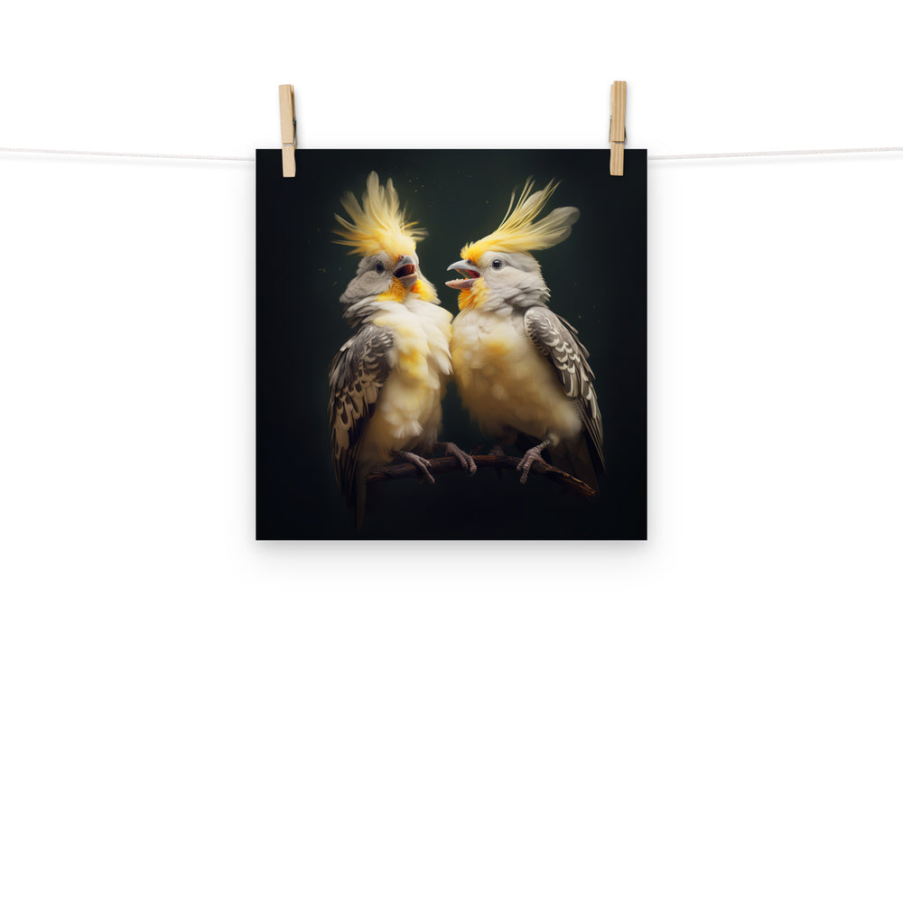 Cockatiels Photo paper poster - PosterfyAI.com