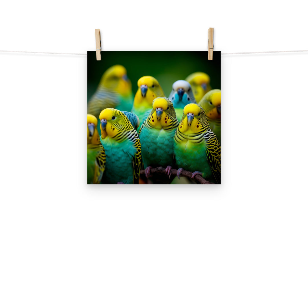 Budgerigar Photo paper poster - PosterfyAI.com