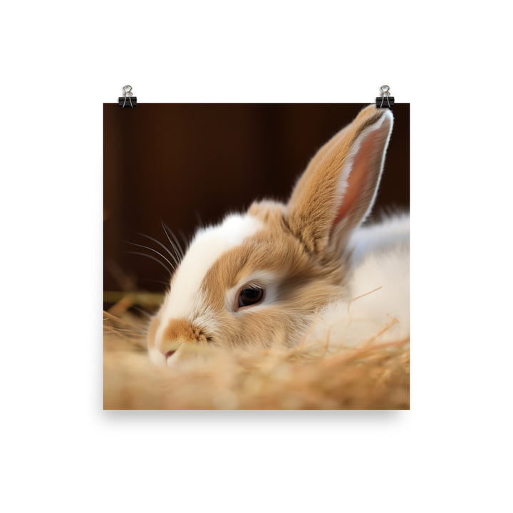 Mini Rex Bunny Photo paper poster - PosterfyAI.com