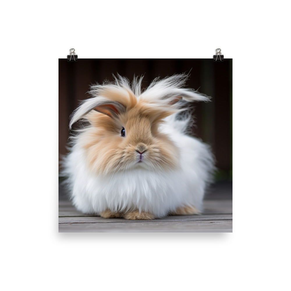 Lionhead Bunny Photo paper poster - PosterfyAI.com