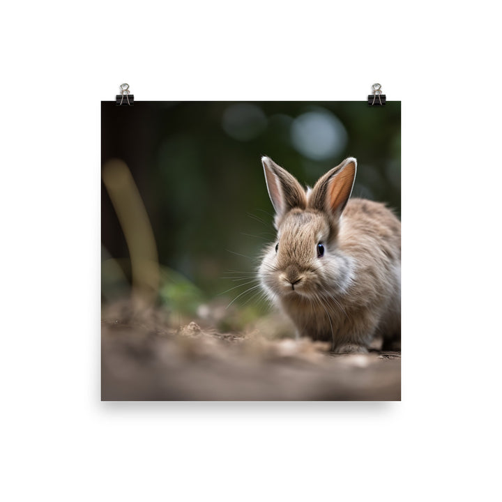 Lionhead Bunny Photo paper poster - PosterfyAI.com