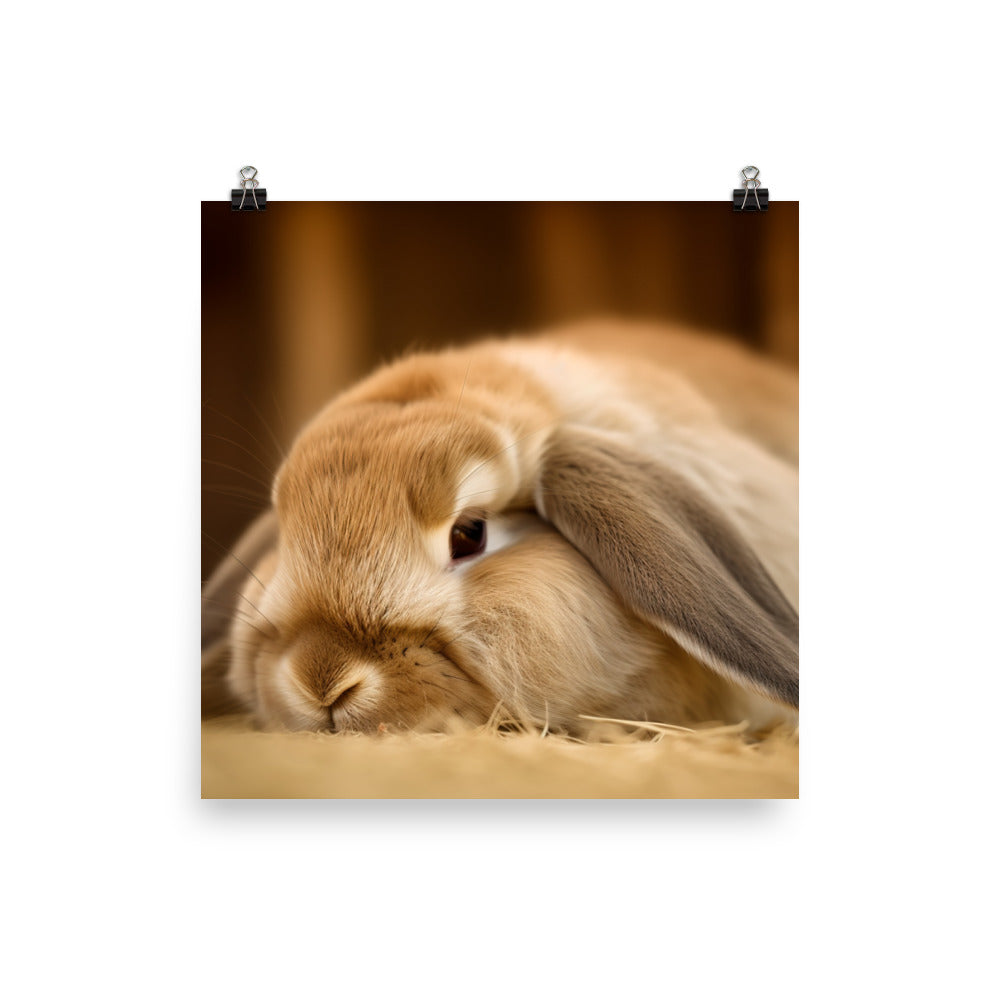 Holland Lop Photo paper poster - PosterfyAI.com