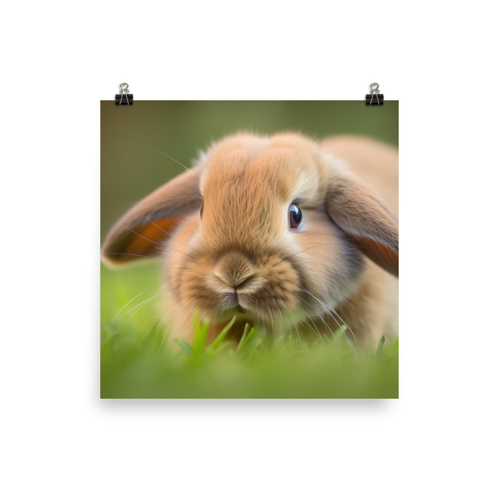 Holland Lop Photo paper poster - PosterfyAI.com
