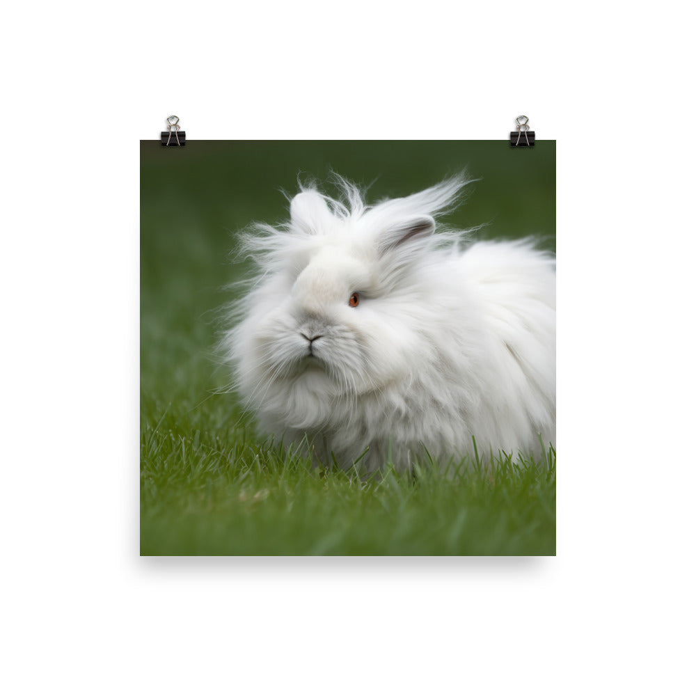 Fluffy Bunny Photo paper poster - PosterfyAI.com
