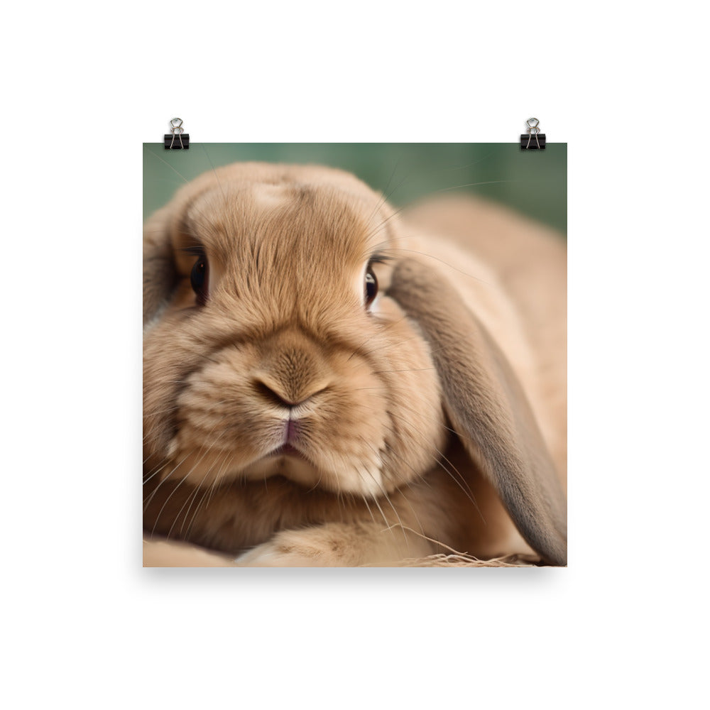 Cuddly French Lop Photo paper poster - PosterfyAI.com