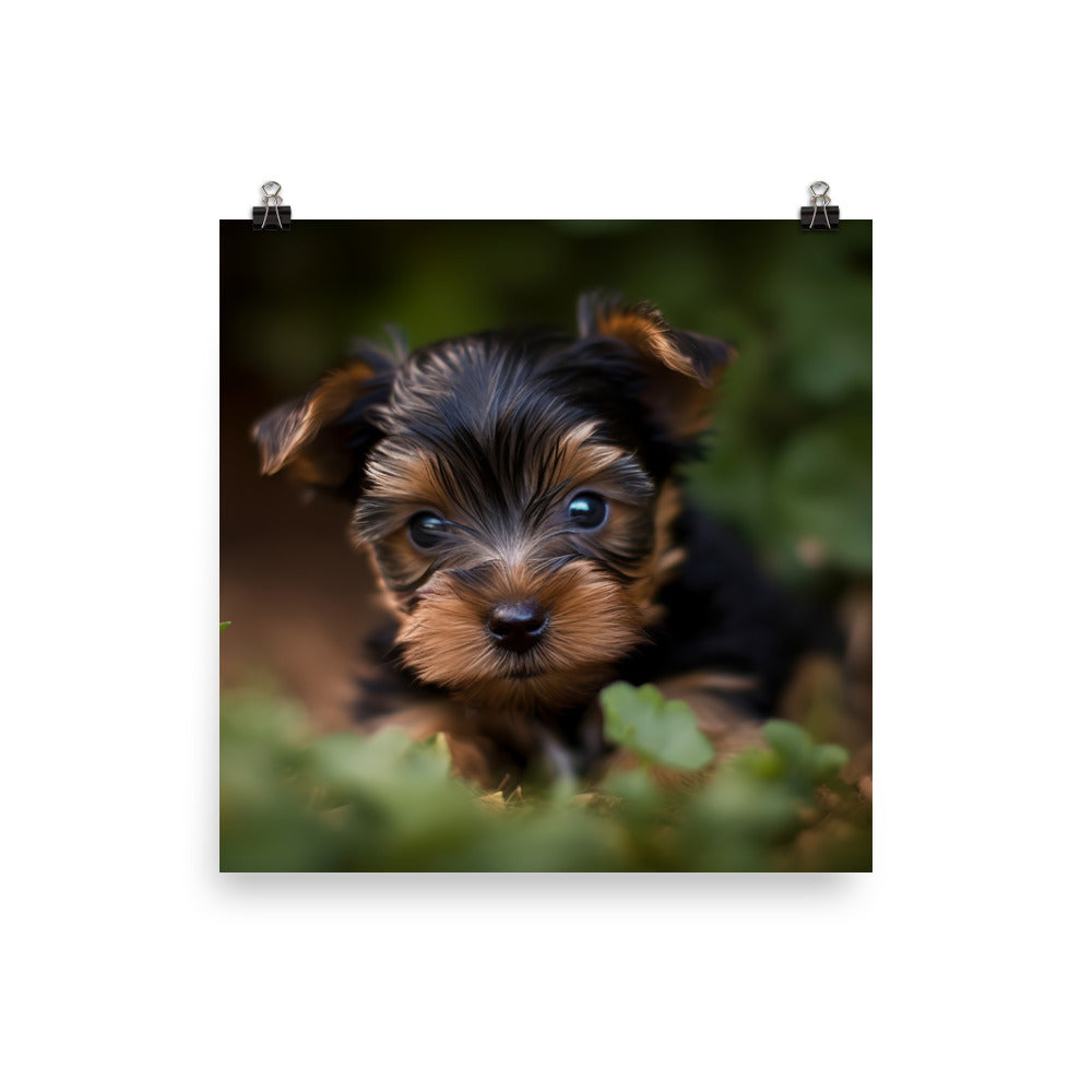 Yorkshire Terrier Pup Photo paper poster - PosterfyAI.com