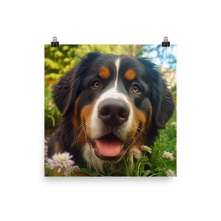 Regal Bernese Mountain Dog Photo paper poster - PosterfyAI.com