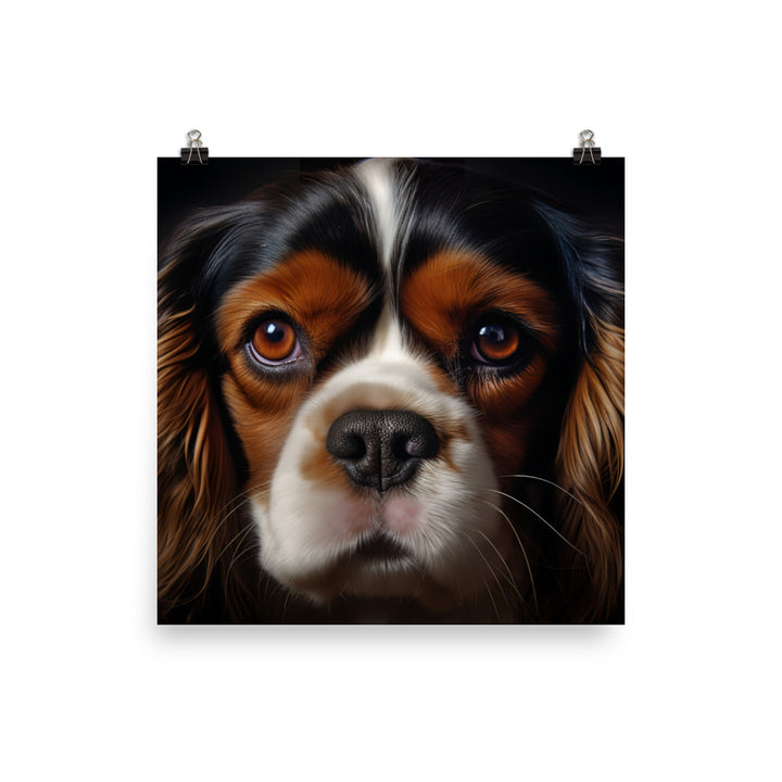 Cavalier King Charles Spaniel Photo paper poster - PosterfyAI.com