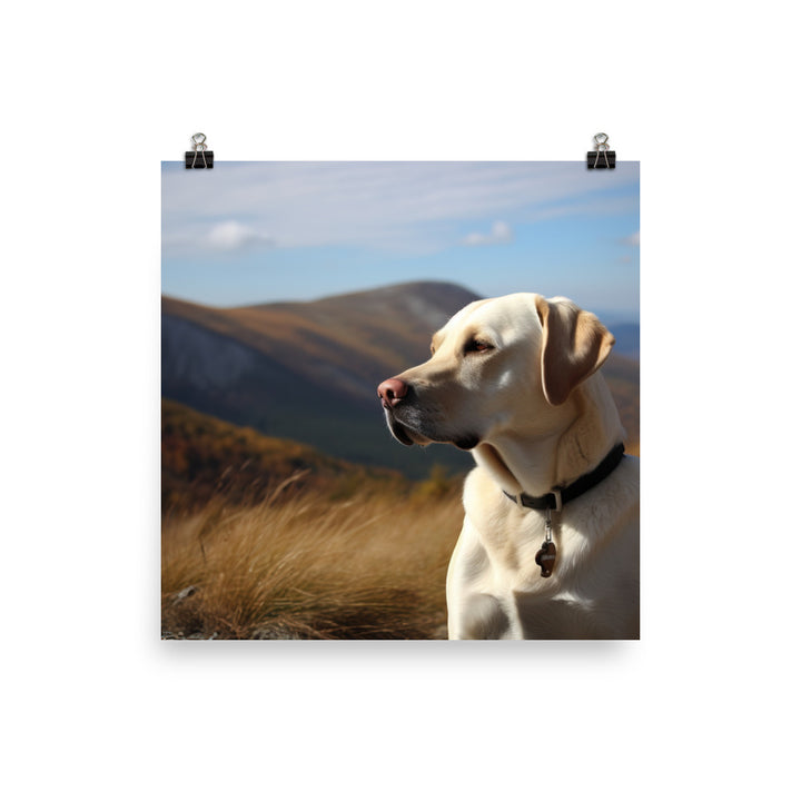 A Labrador Retriever enjoying the great outdoors Photo paper poster - PosterfyAI.com