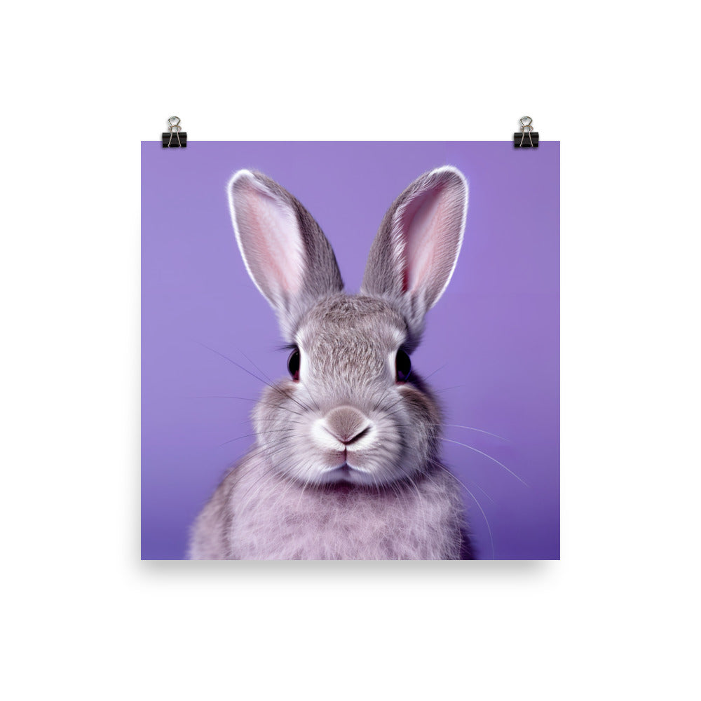 Lilac Bunny Photo paper poster - PosterfyAI.com