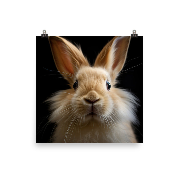 Charming Lionhead Bunny Photo paper poster - PosterfyAI.com