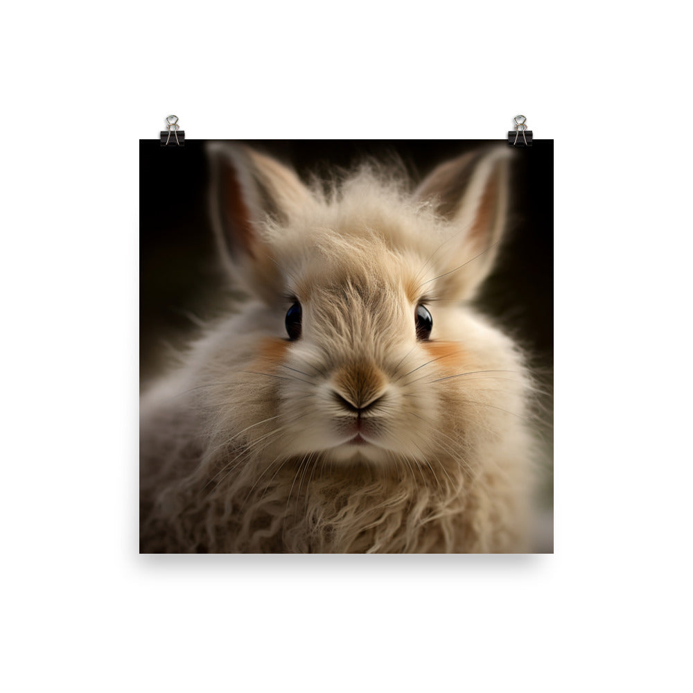 Charming Jersey Wooly Bunny Photo paper poster - PosterfyAI.com