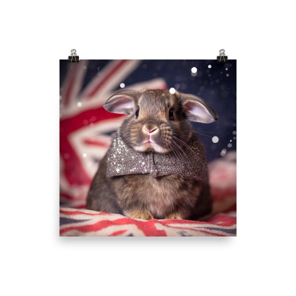 Adorable Britannia Petite Bunny Photo paper poster - PosterfyAI.com