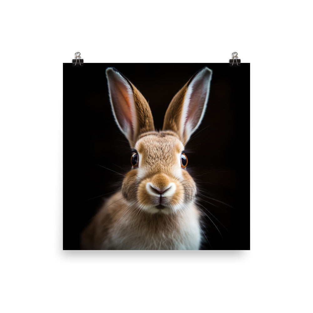 Adorable Belgian Hare Photo paper poster - PosterfyAI.com