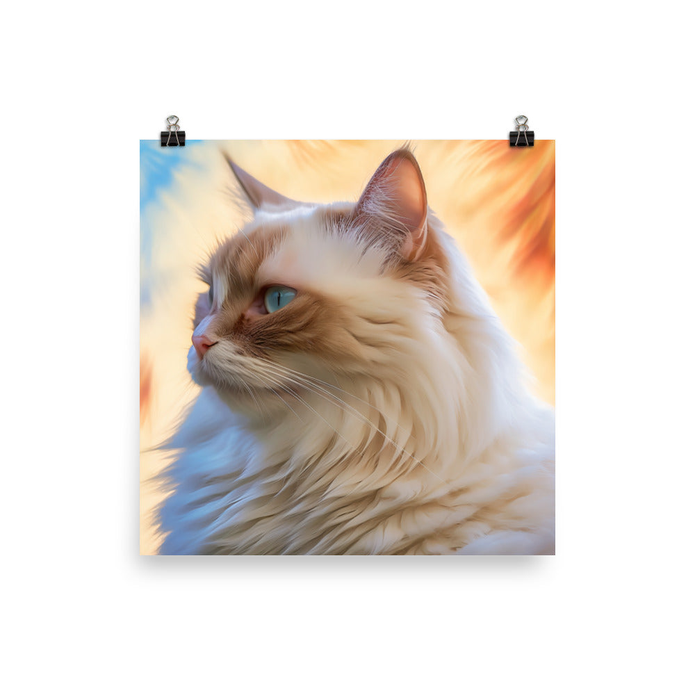 Birman Cat Photo paper poster - PosterfyAI.com