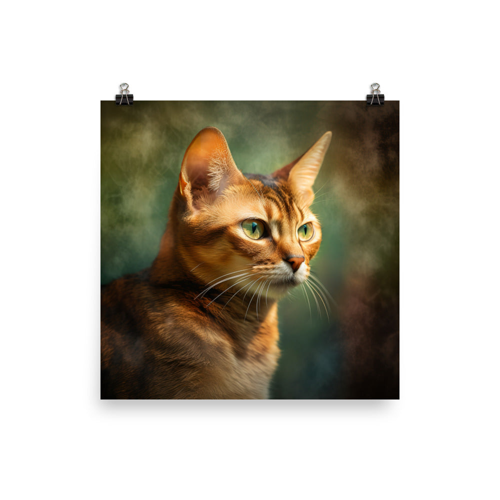 Abyssinian Cat Photo paper poster - PosterfyAI.com