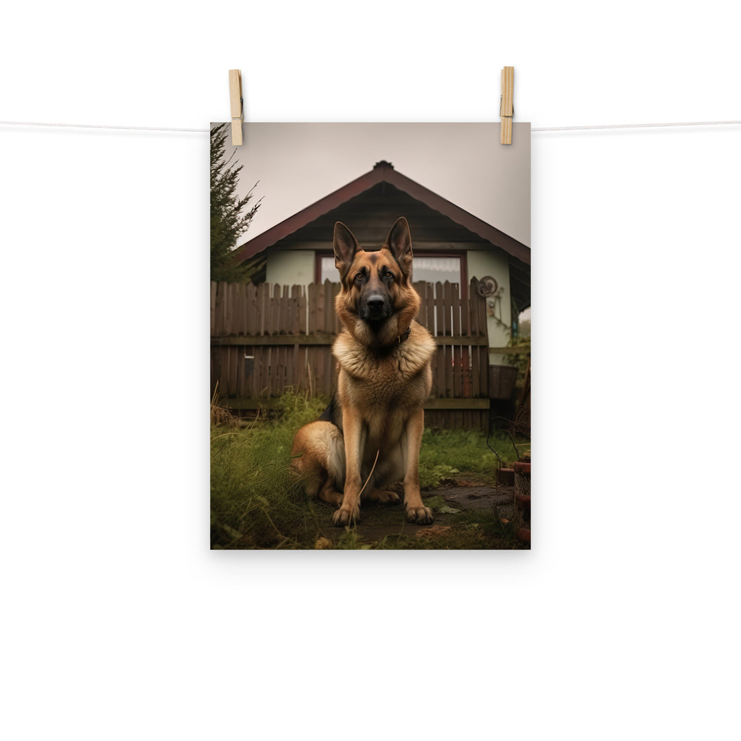 German Shepherd Photo paper poster - PosterfyAI.com