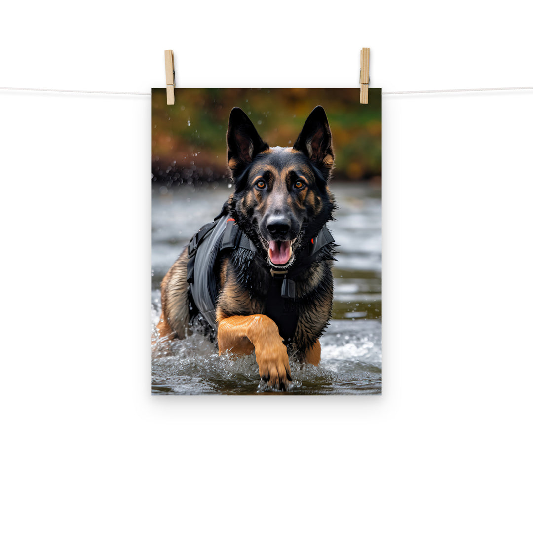 German Shepherd Photo paper poster - PosterfyAI.com