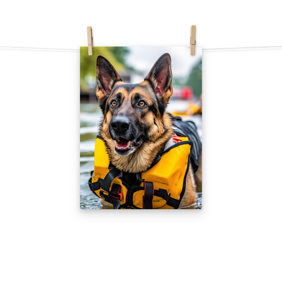 German Shepherd Photo paper poster - PosterfyAI.com