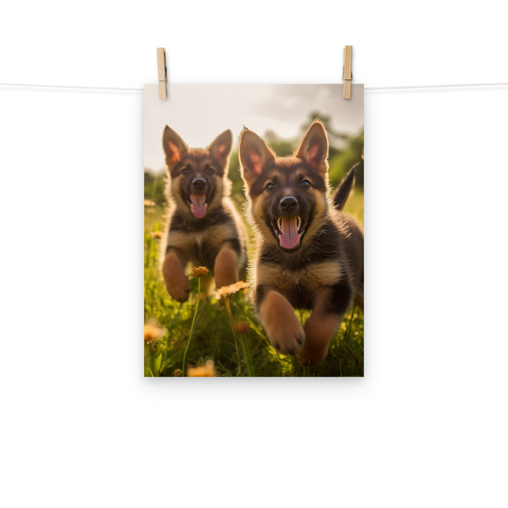 German Shepherd Photo paper poster - PosterfyAI.com