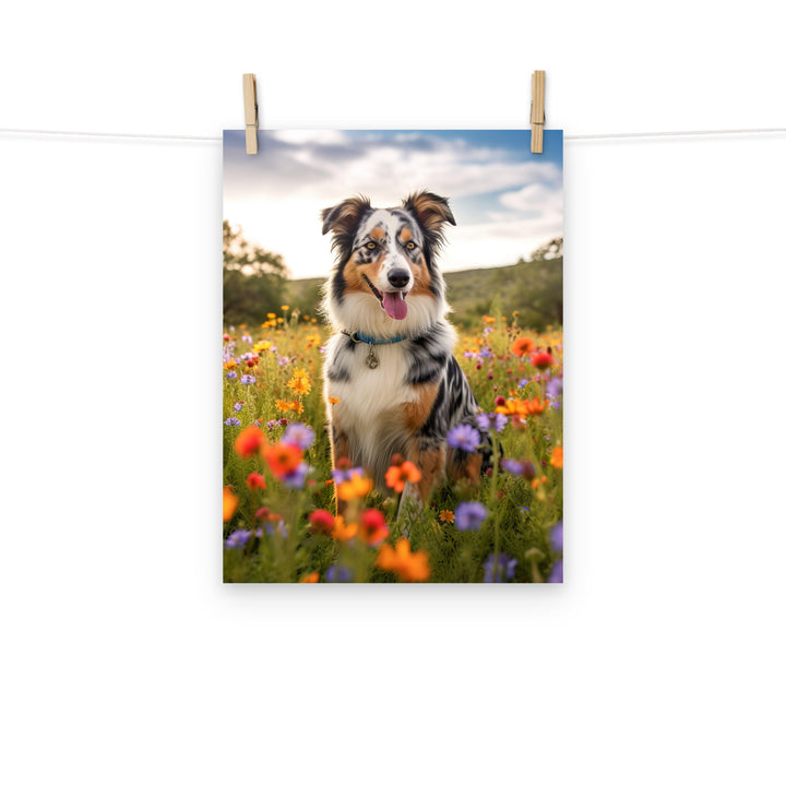 Australian Shepherd Photo paper poster - PosterfyAI.com