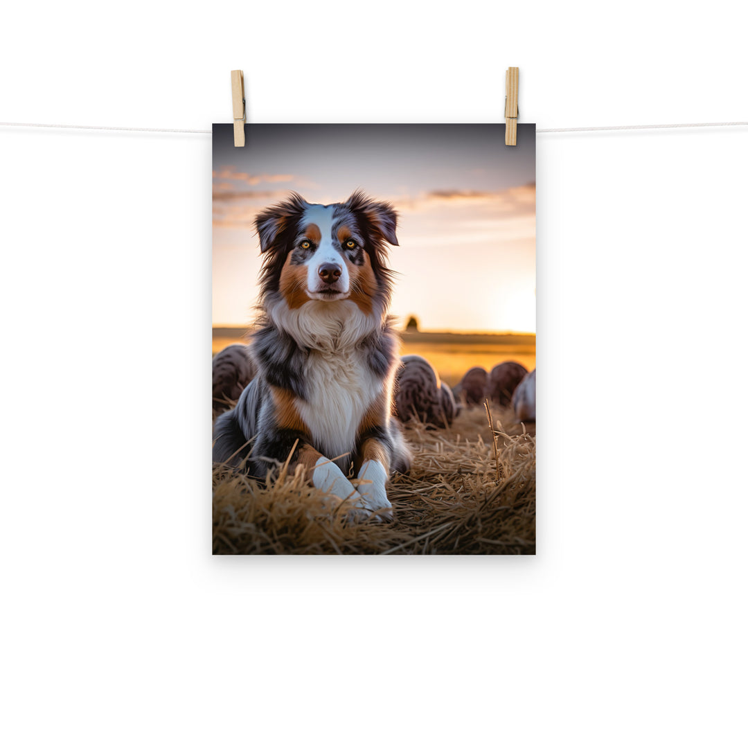 Australian Shepherd Photo paper poster - PosterfyAI.com