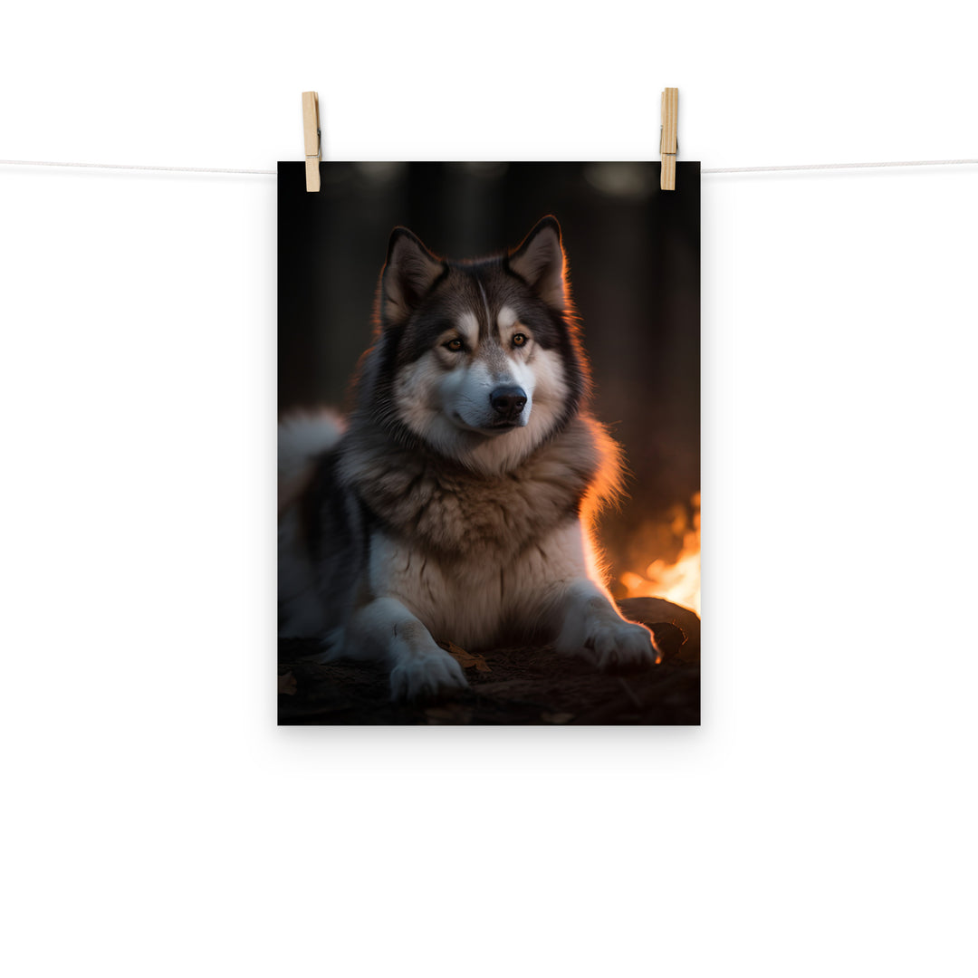 Alaskan Malamute Photo paper poster - PosterfyAI.com