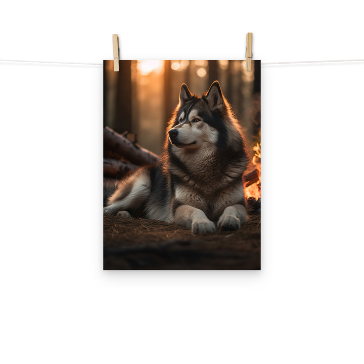 Alaskan Malamute Photo paper poster - PosterfyAI.com