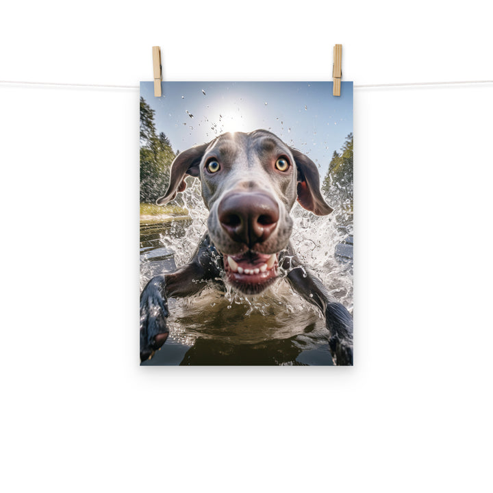 Weimaraner Photo paper poster - PosterfyAI.com