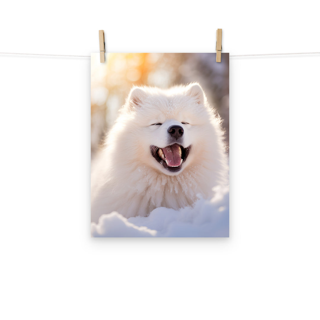 Samoyed Photo paper poster - PosterfyAI.com