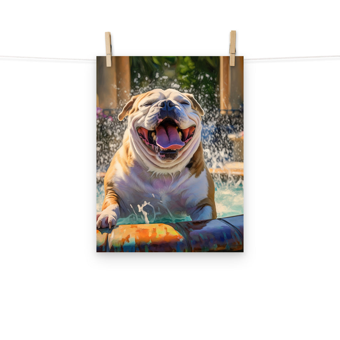 Bulldog Photo paper poster - PosterfyAI.com