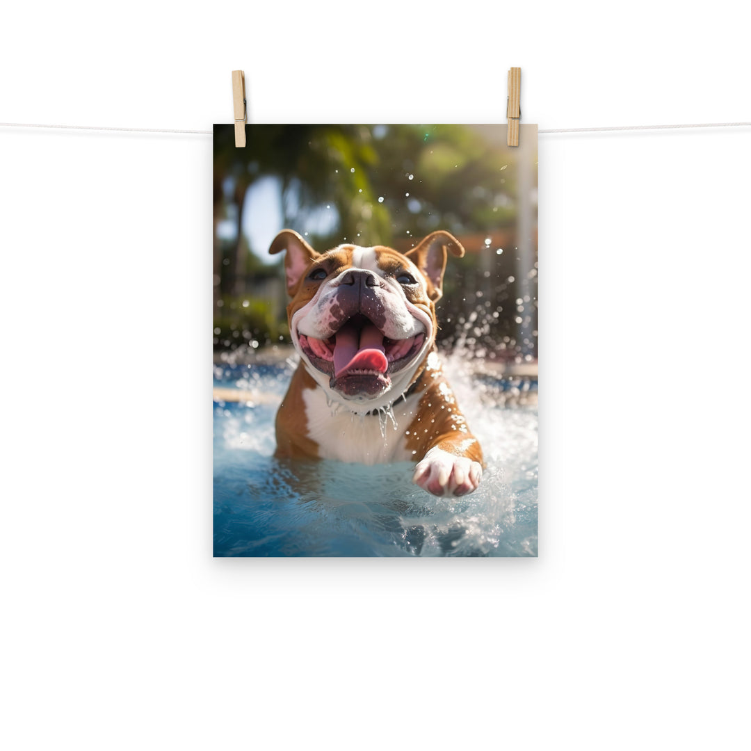 Bulldog Photo paper poster - PosterfyAI.com