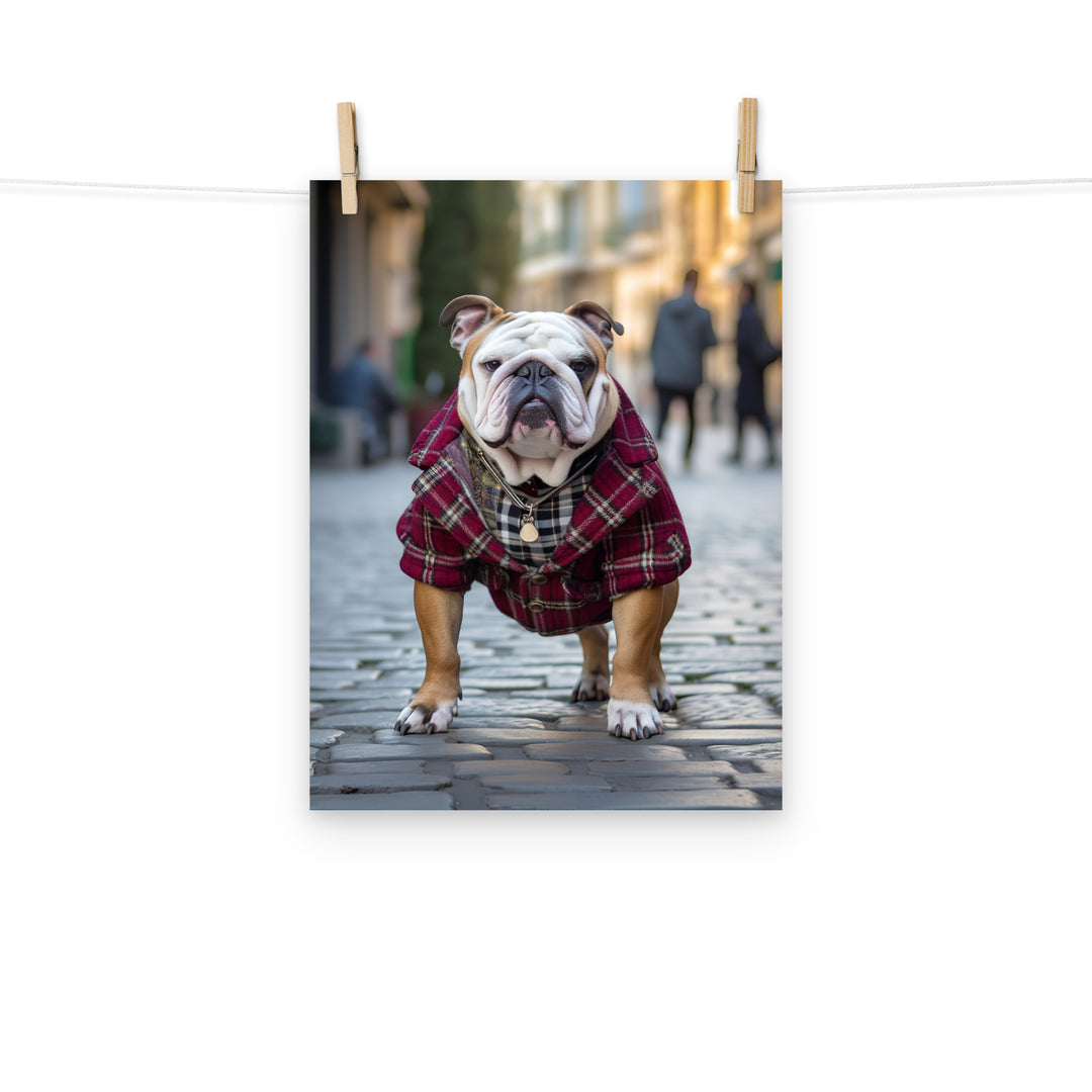 Bulldog Photo paper poster - PosterfyAI.com