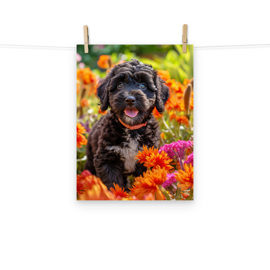 Portuguese Water Dog Photo paper poster - PosterfyAI.com