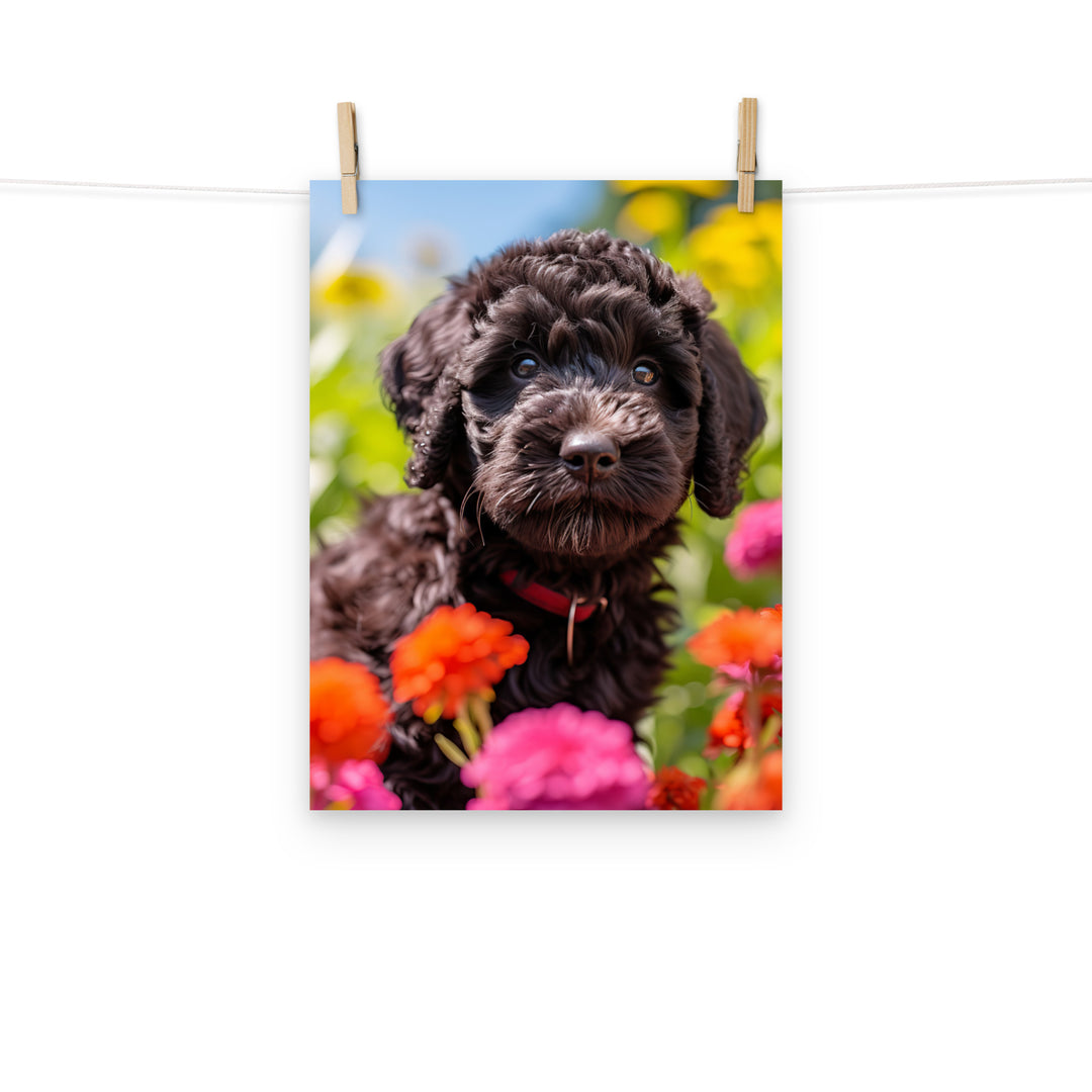 Portuguese Water Dog Photo paper poster - PosterfyAI.com