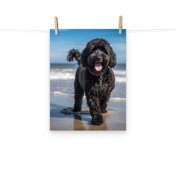 Portuguese Water Dog Photo paper poster - PosterfyAI.com