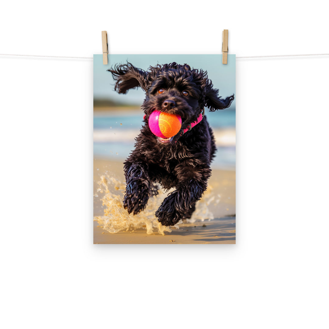 Portuguese Water Dog Photo paper poster - PosterfyAI.com