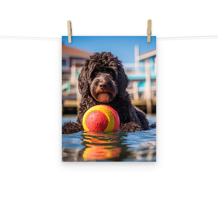 Portuguese Water Dog Photo paper poster - PosterfyAI.com