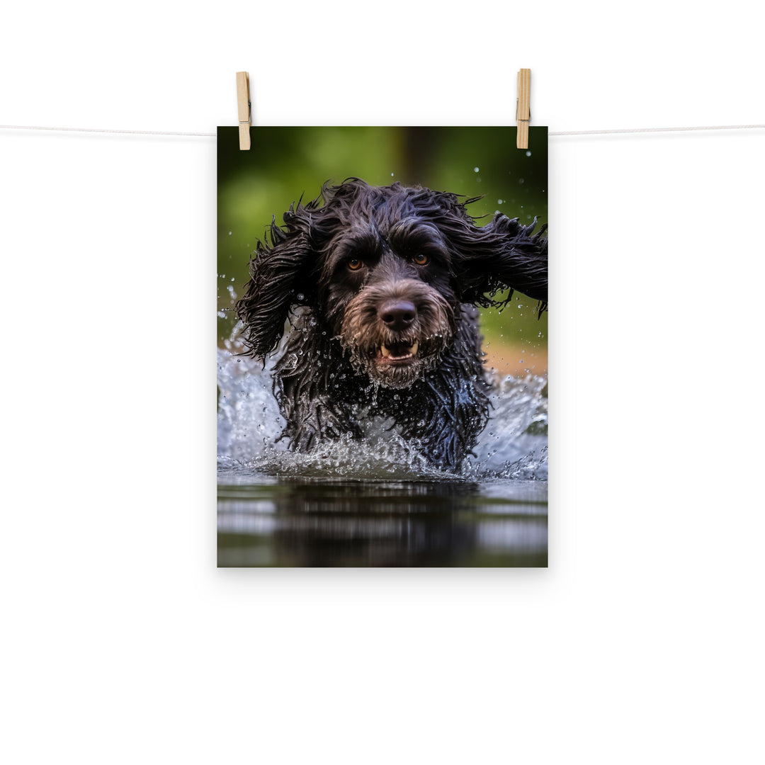 Portuguese Water Dog Photo paper poster - PosterfyAI.com