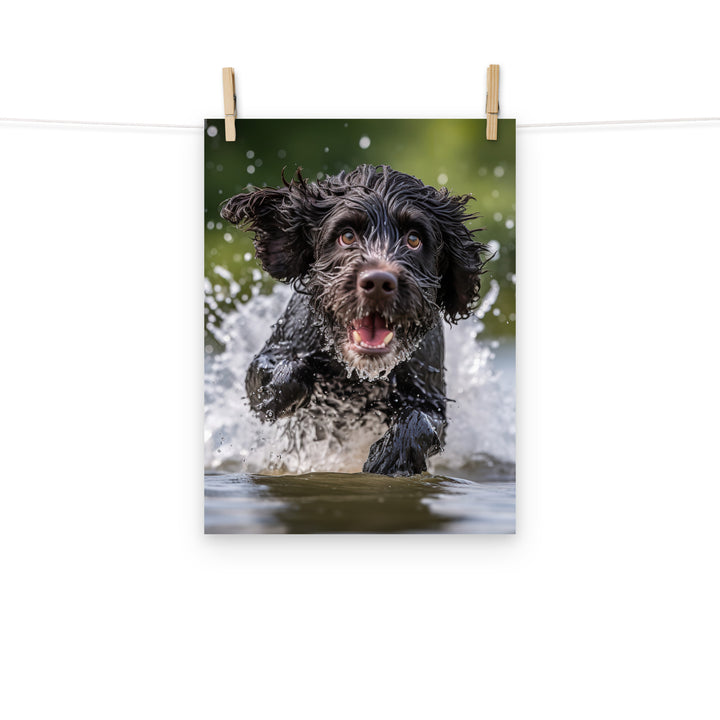 Portuguese Water Dog Photo paper poster - PosterfyAI.com