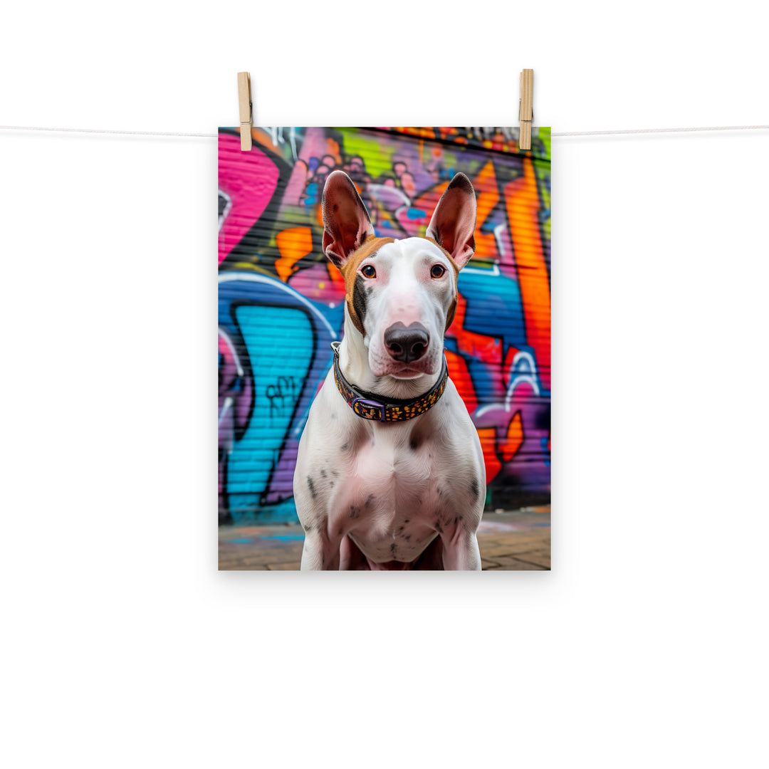 Bull Terrier Photo paper poster - PosterfyAI.com