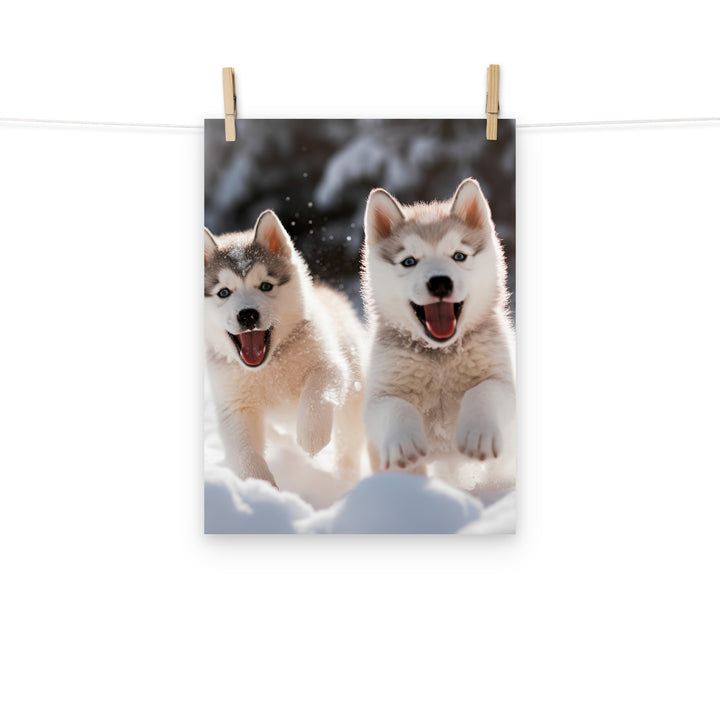 Siberian Husky Photo paper poster - PosterfyAI.com