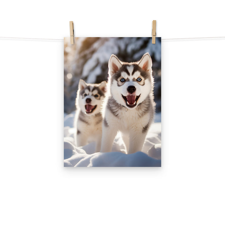 Siberian Husky Photo paper poster - PosterfyAI.com