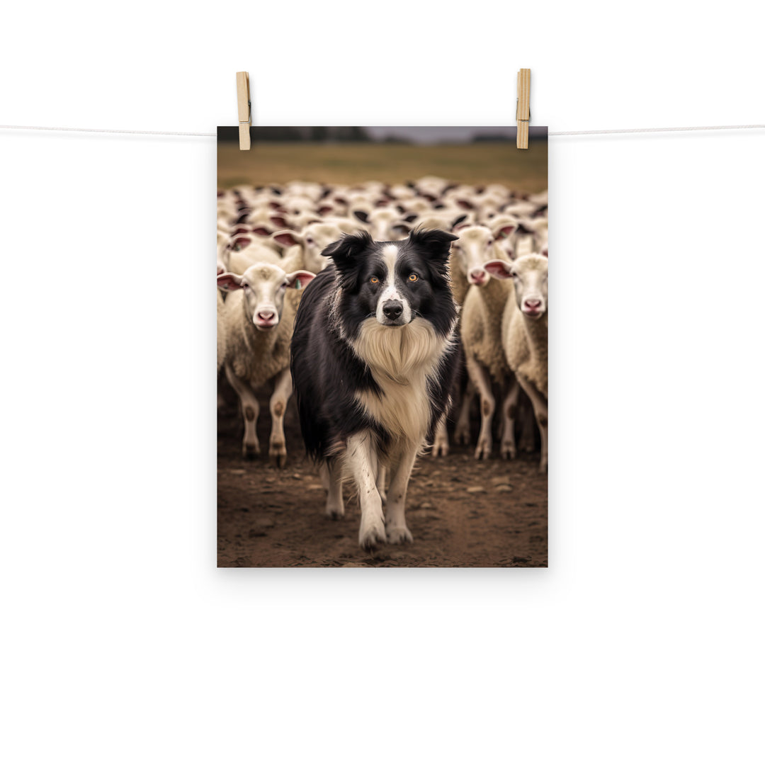 Border Collie Photo paper poster - PosterfyAI.com