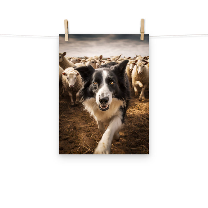 Border Collie Photo paper poster - PosterfyAI.com