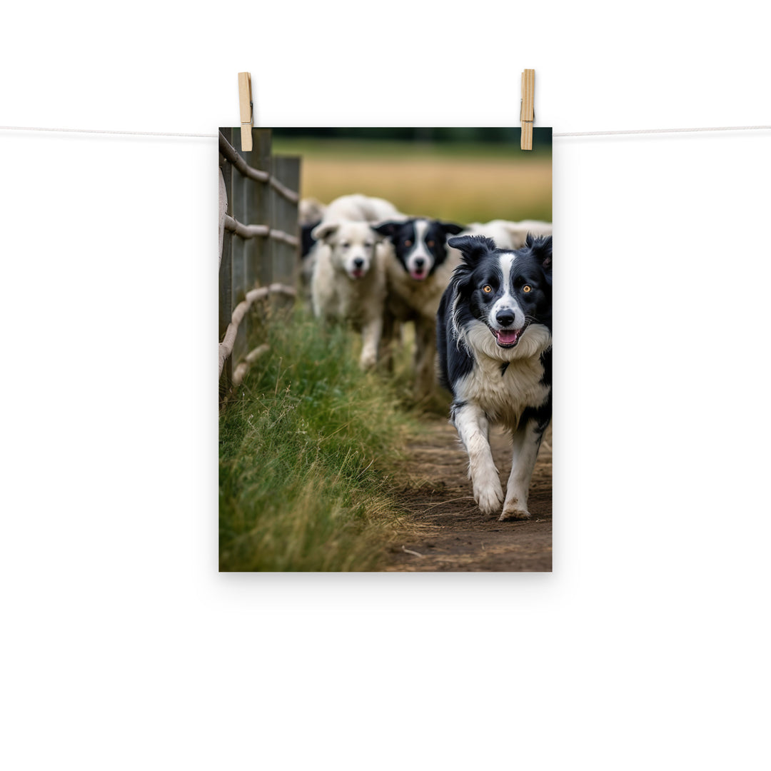 Border Collie Photo paper poster - PosterfyAI.com