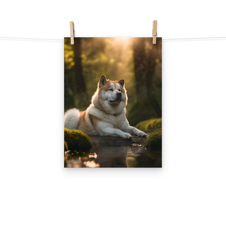 Akita Photo paper poster - PosterfyAI.com