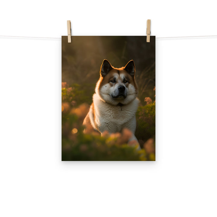 Akita Photo paper poster - PosterfyAI.com