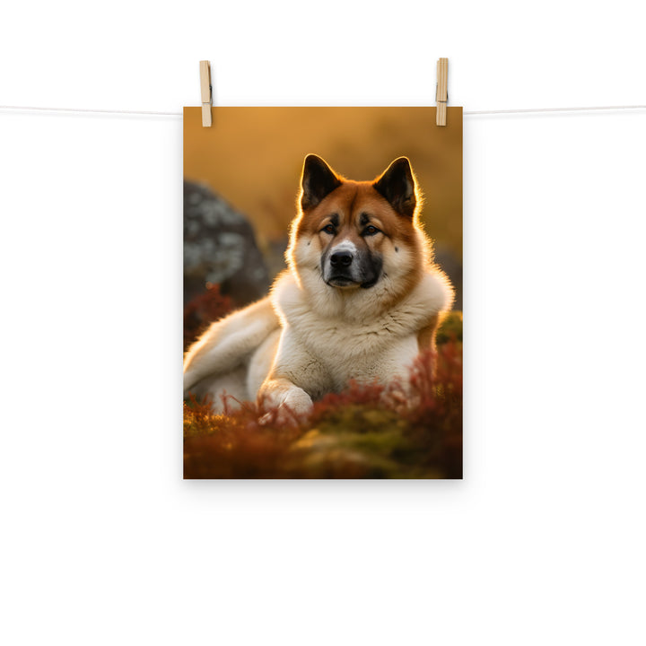 Akita Photo paper poster - PosterfyAI.com